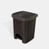 BASURERO PLAST MARRON C/PEDAL 8.5L Unica
