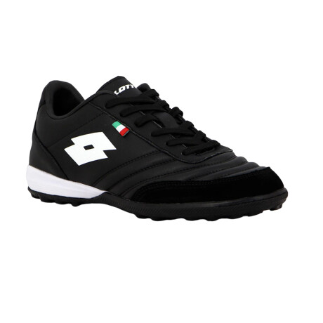 Championes Lotto Futbol Cuero Black White