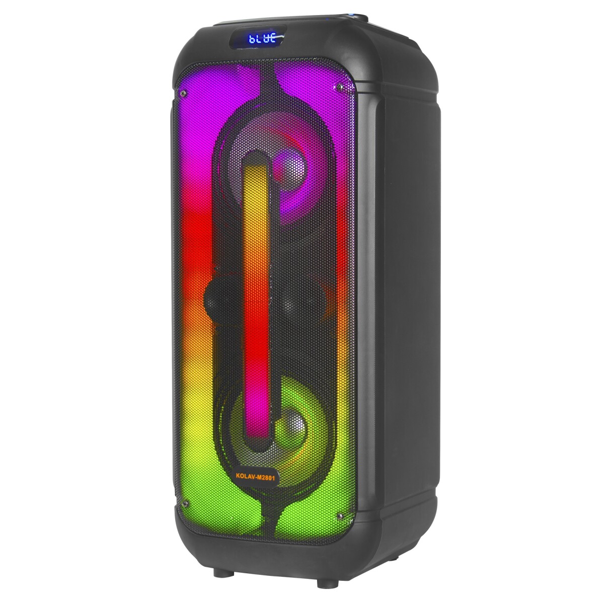 Parlante 2X8" Luces Led Batería Recargable Con Micrófono Ub 