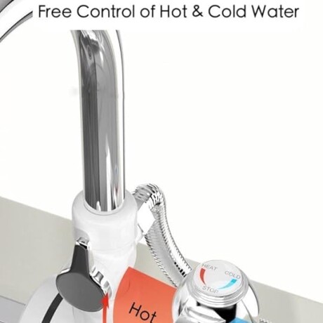 Calentador Agua Instantáneo c/Canilla Duchero Teléfono 3000W Blanco