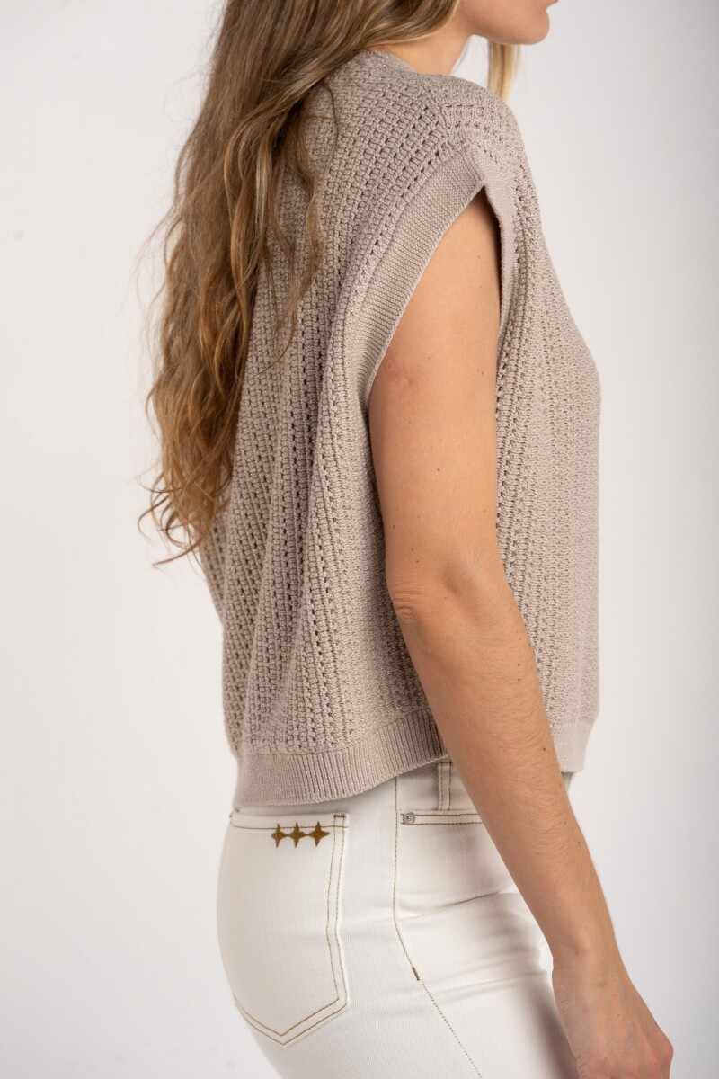 Chaleco Lurex Gris