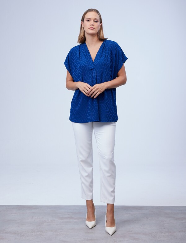 Blusa Labrada Oversize AZUL