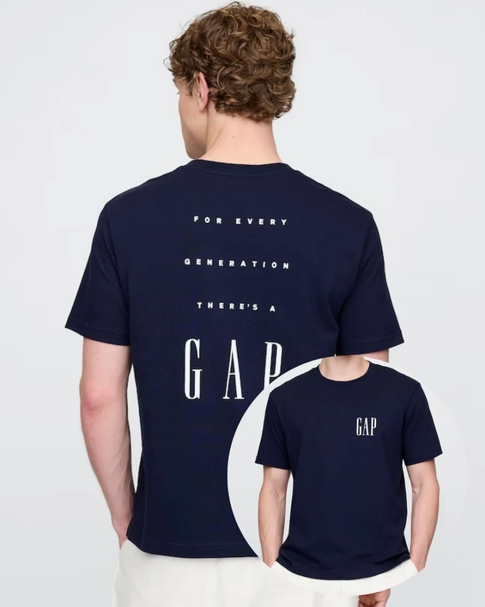 Remera Logo Gap Hombre - Navy Uniform 