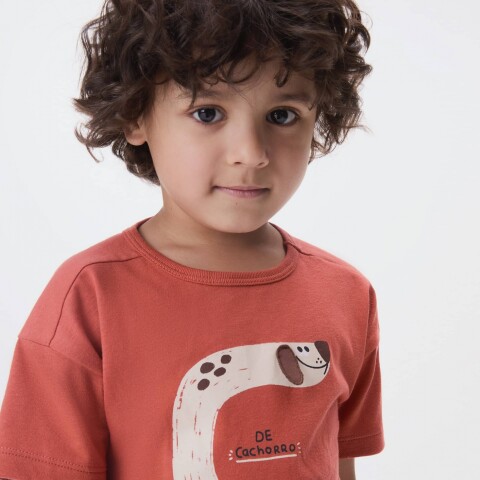 CAMISETA MM MASC LARANJA ESCURO