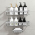 Set de 3 Estante Organizador Accesorio Baño Ducha Jabonera Adhesivo Imback Color Plateado Set de 3 Estante Organizador Accesorio Baño Ducha Jabonera Adhesivo Imback Color Plateado