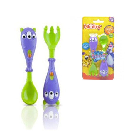 Set Nuby Cuchara y Tenedor Monster Libre de Bpa 001