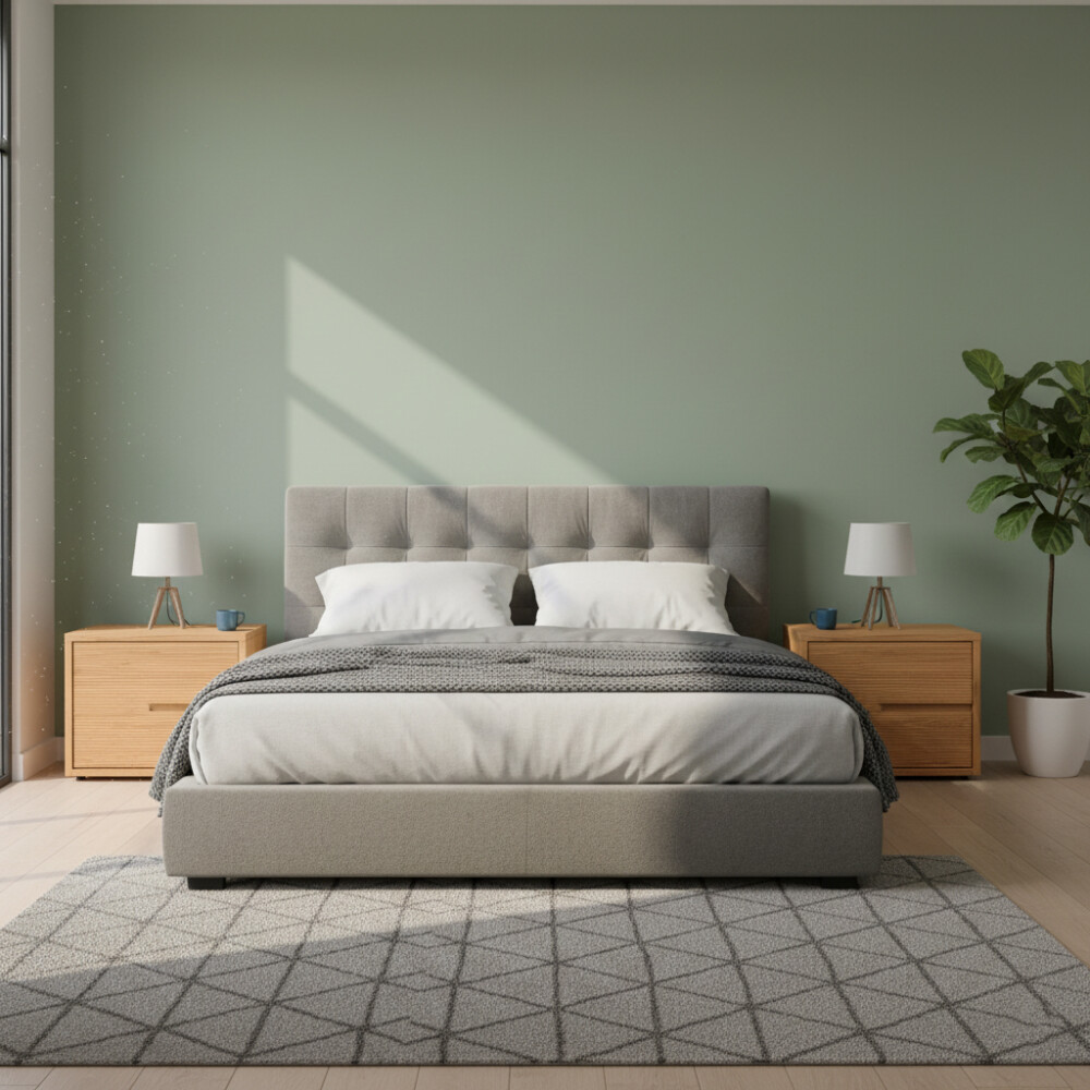 Mesa de Luz 2 cajones - Moderna Marrón