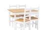 Juego de Comedor Lucia Plus 4 Sillas Madera - Blanco Juego de Comedor Lucia Plus 4 Sillas Madera - Blanco