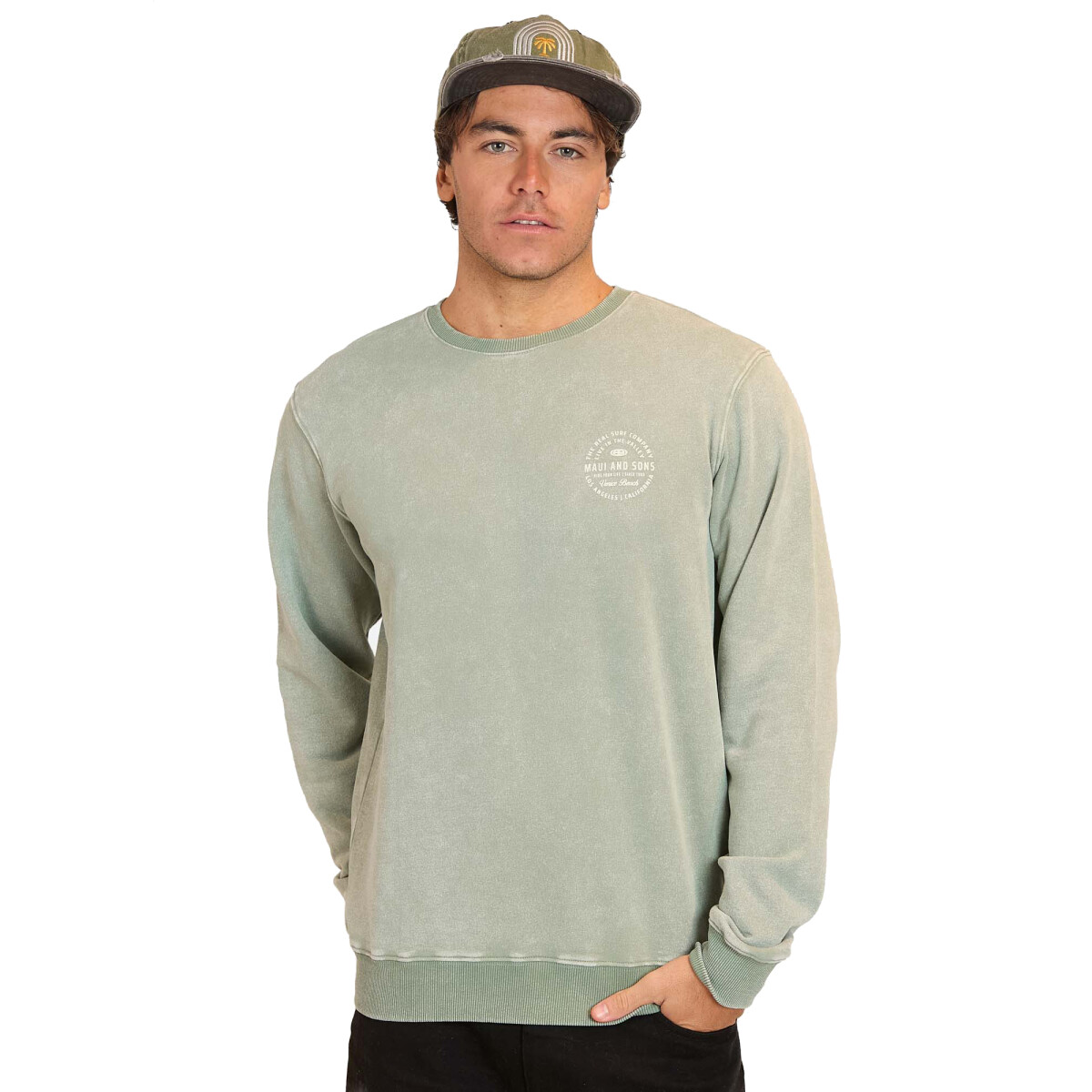 Buzo Maui and Sons - Live In The Walley - Washed Verde Oliva 