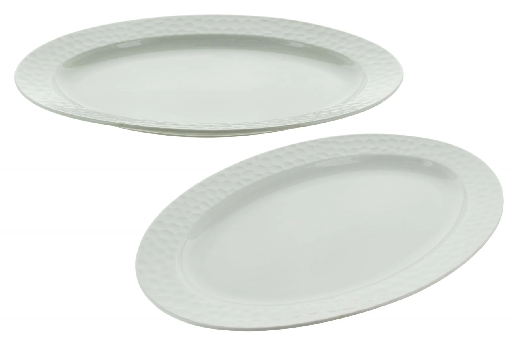 BANDEJA CERAMICA BCA OVAL BORDE LABRADO PANEL DE ABEJA 30.7X21CM 23974 