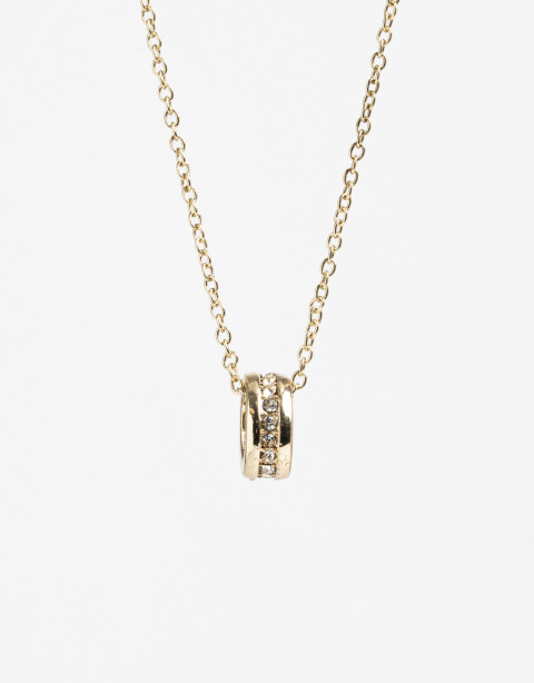 Cadena Corta con Dije Strass Collar Con Dije Ruedita - Dorado