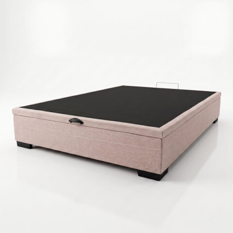 Base para Sommier Colchón Baul 1 Plaza y Media - 110 x 188 x 35 cm - Estructura Madera Maciza - Beige Base para Sommier Colchón Baul 1 Plaza y Media - 110 x 188 x 35 cm - Estructura Madera Maciza - Beige