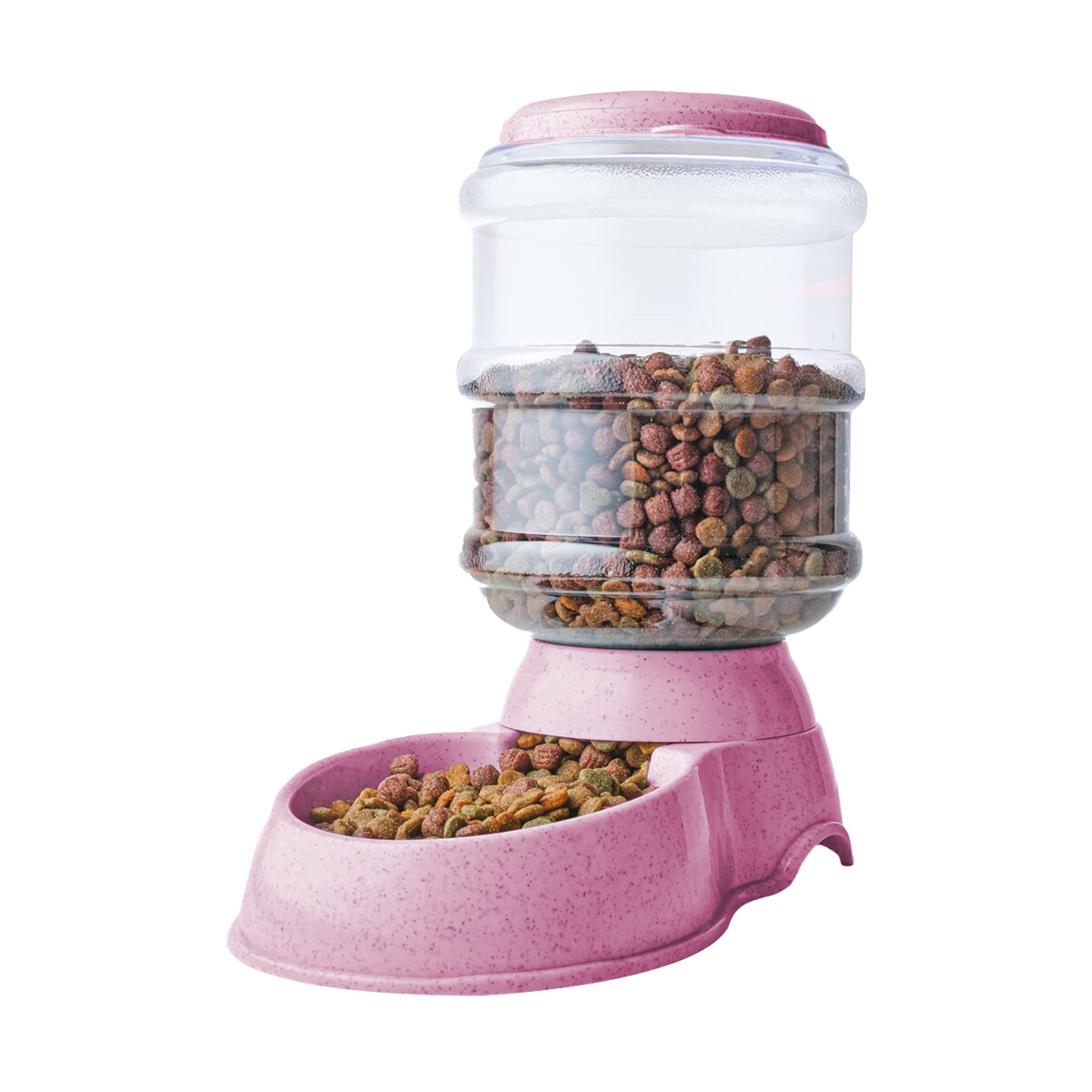 Comedero Automatico Dispenser Alimento Para Perros Gatos - Color rosa 