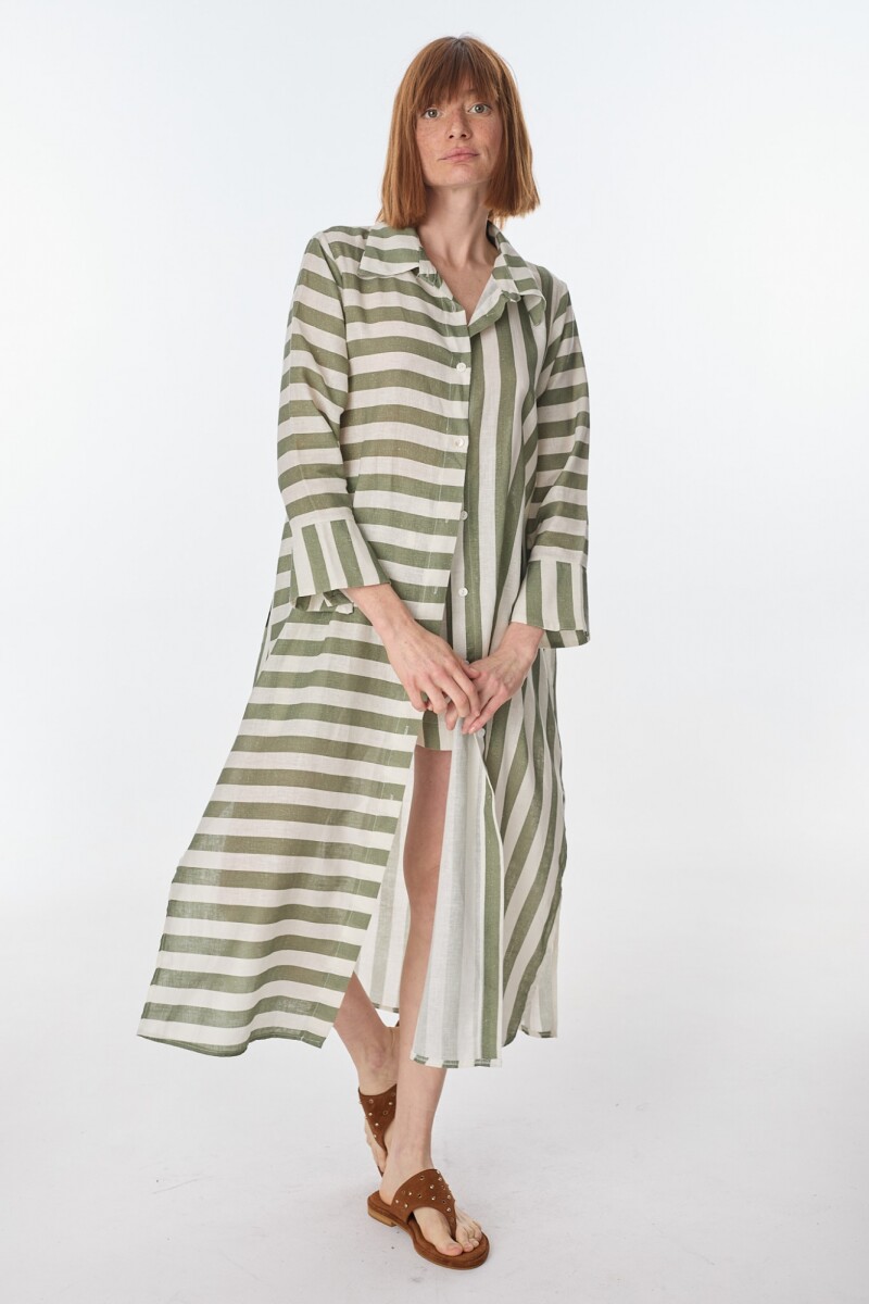 Vestido Balt Rayas Verde