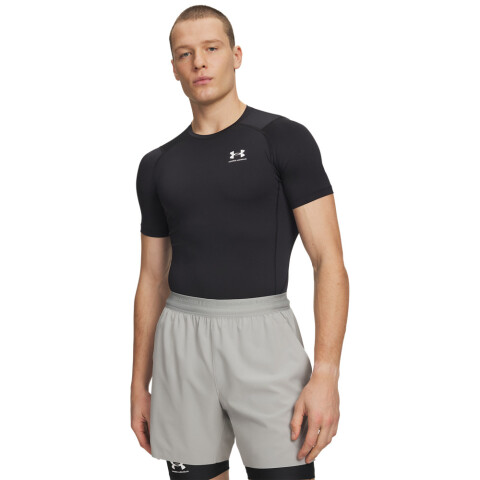 UA HG Armour Comp SS-WHT BLK-001
