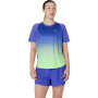 Polo Running Road Fade SS Top Mujer Cobalt Burst/illuminate Green
