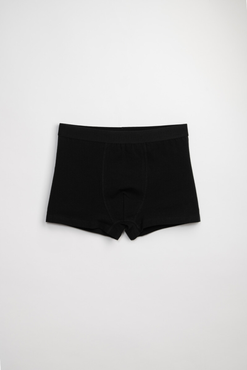 Boxer corto algodon liso Negro