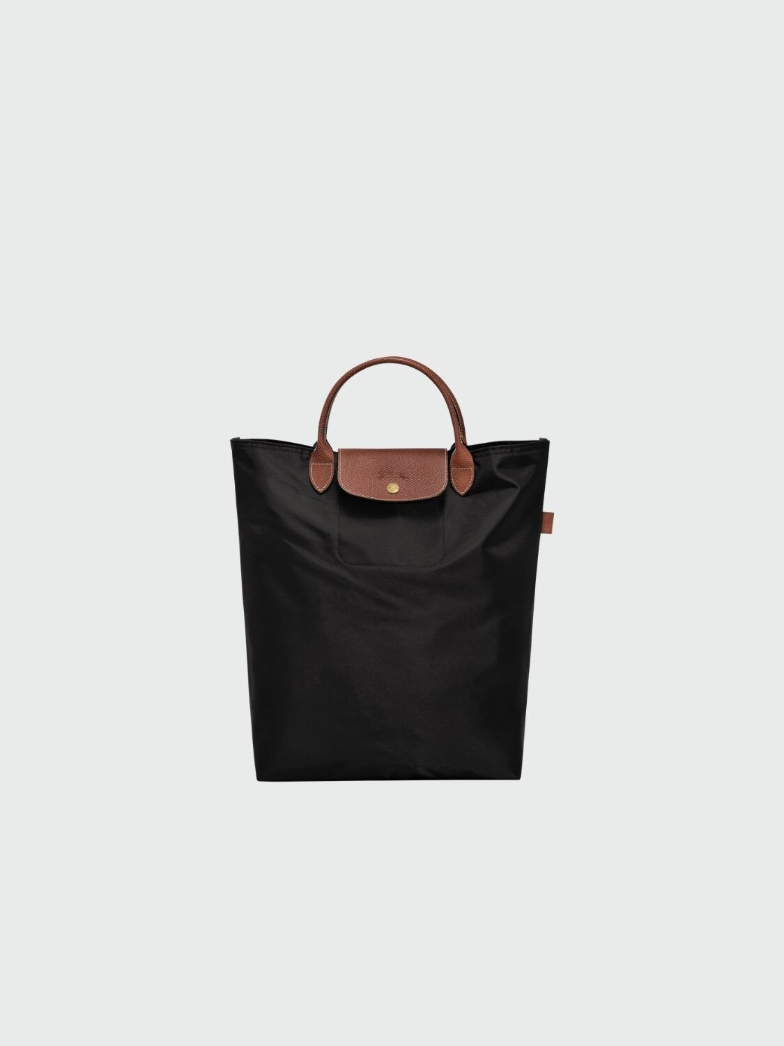 Longchamp - Cartera Tote plegable, de nylon y asa corta, Le pliage M Negro