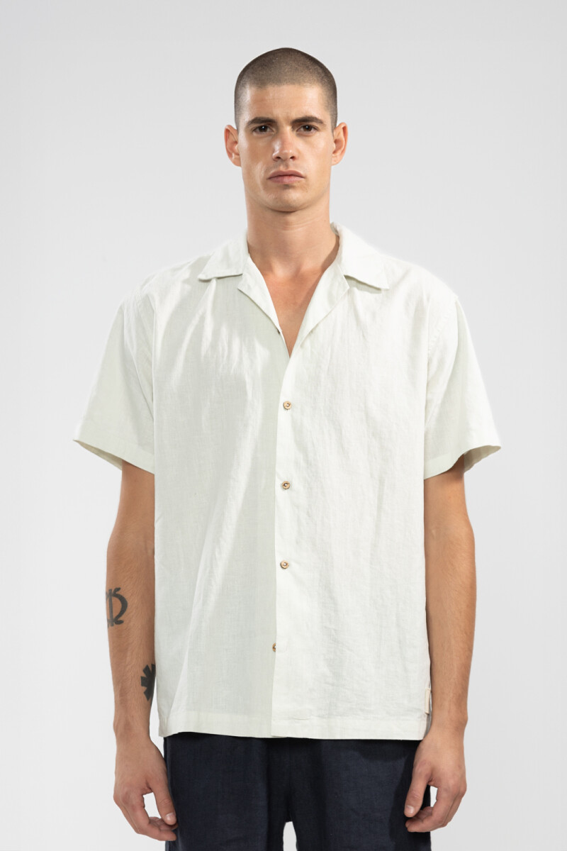 CAMP-COLLAR BOXY SHIRT Oyster