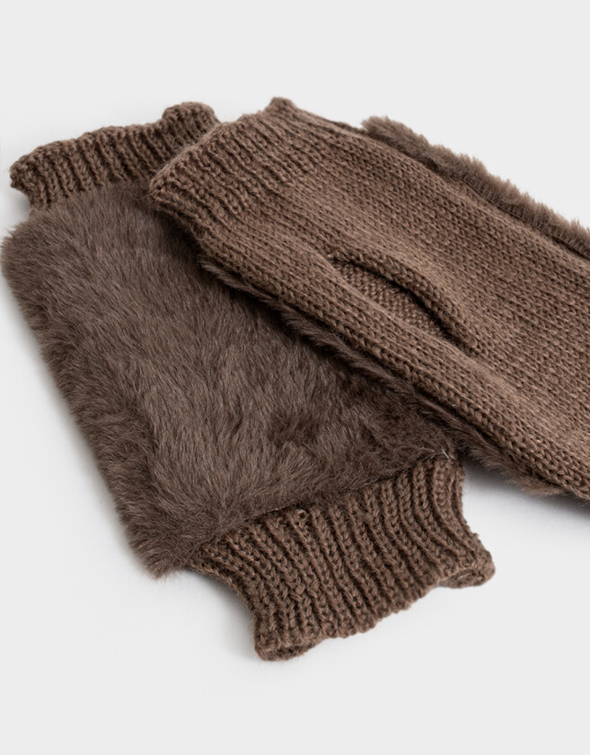 Guantes Varios Romántico Guantes Peluchito - Marron Chocolate