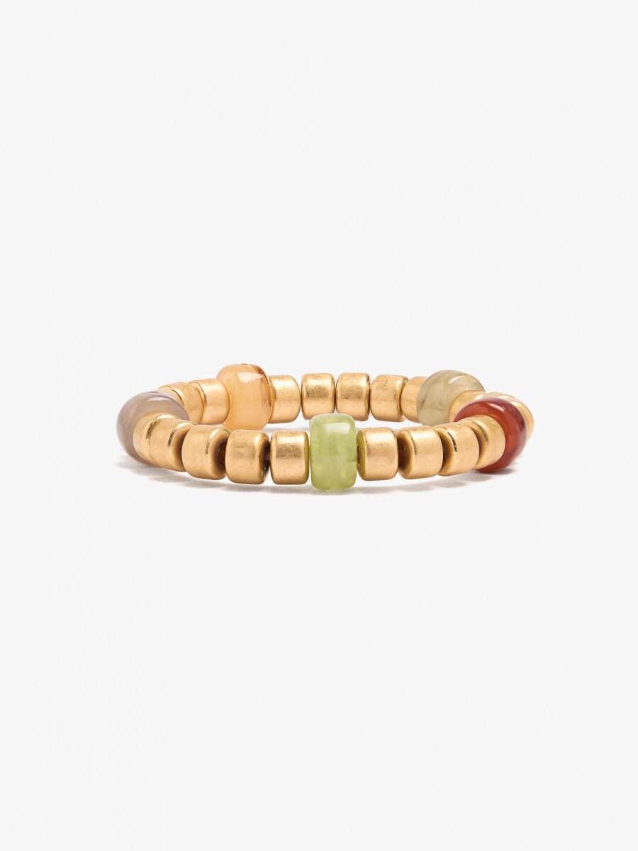 Pulsera Elástica Cuentas Efecto Piedra multicolor