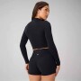 Polo Manga Larga Seamless Long-Sleeve Essential Tee Mujer Black