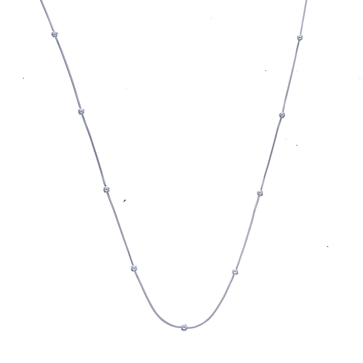 Cadena de plata 925 con cuentas, 48 cm.. 