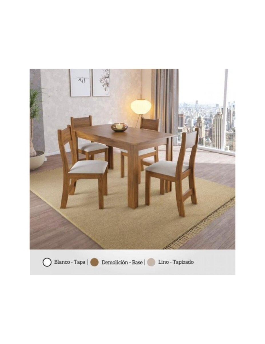 Juego De Comedor 4 Sillas Brisa 
