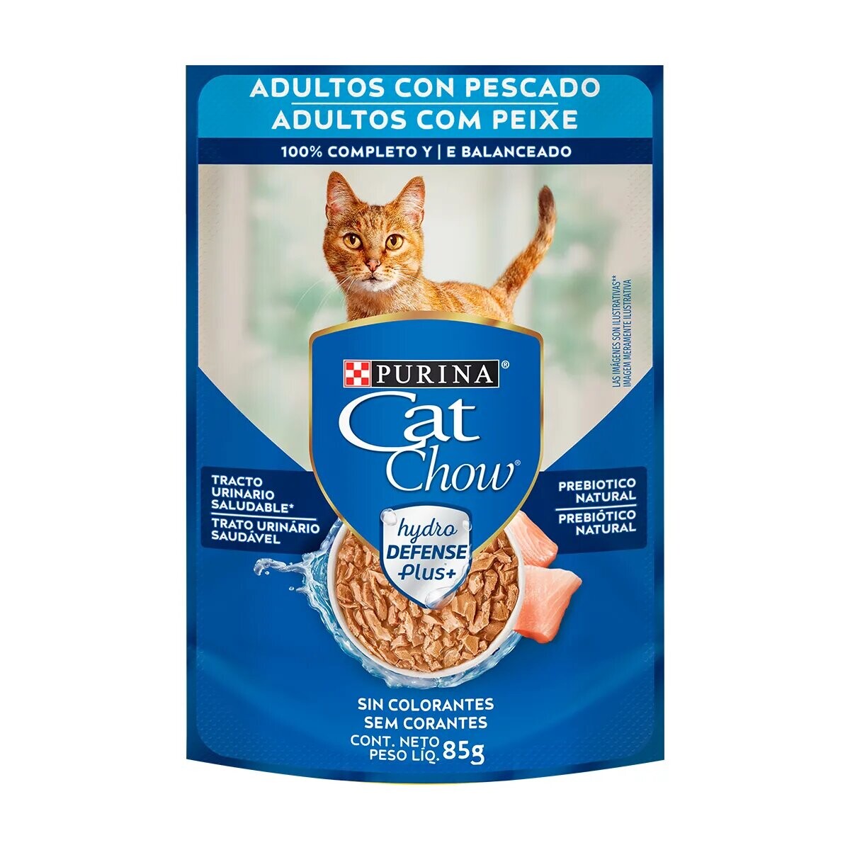 CAT CHOW EN SALSA ADULTOS PESCADO 85 GRAMOS 