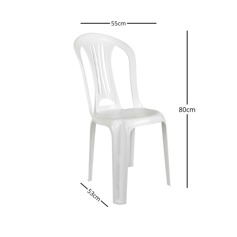 Silla Bistró sin apoya brazos BLANCO