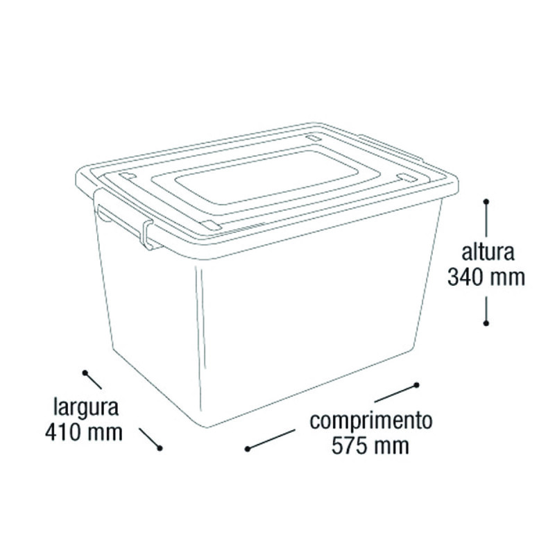 Caja organizadora 56 lts NEGRO