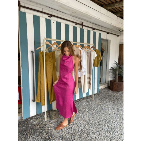 Vestido Halter Cool FUCSIA