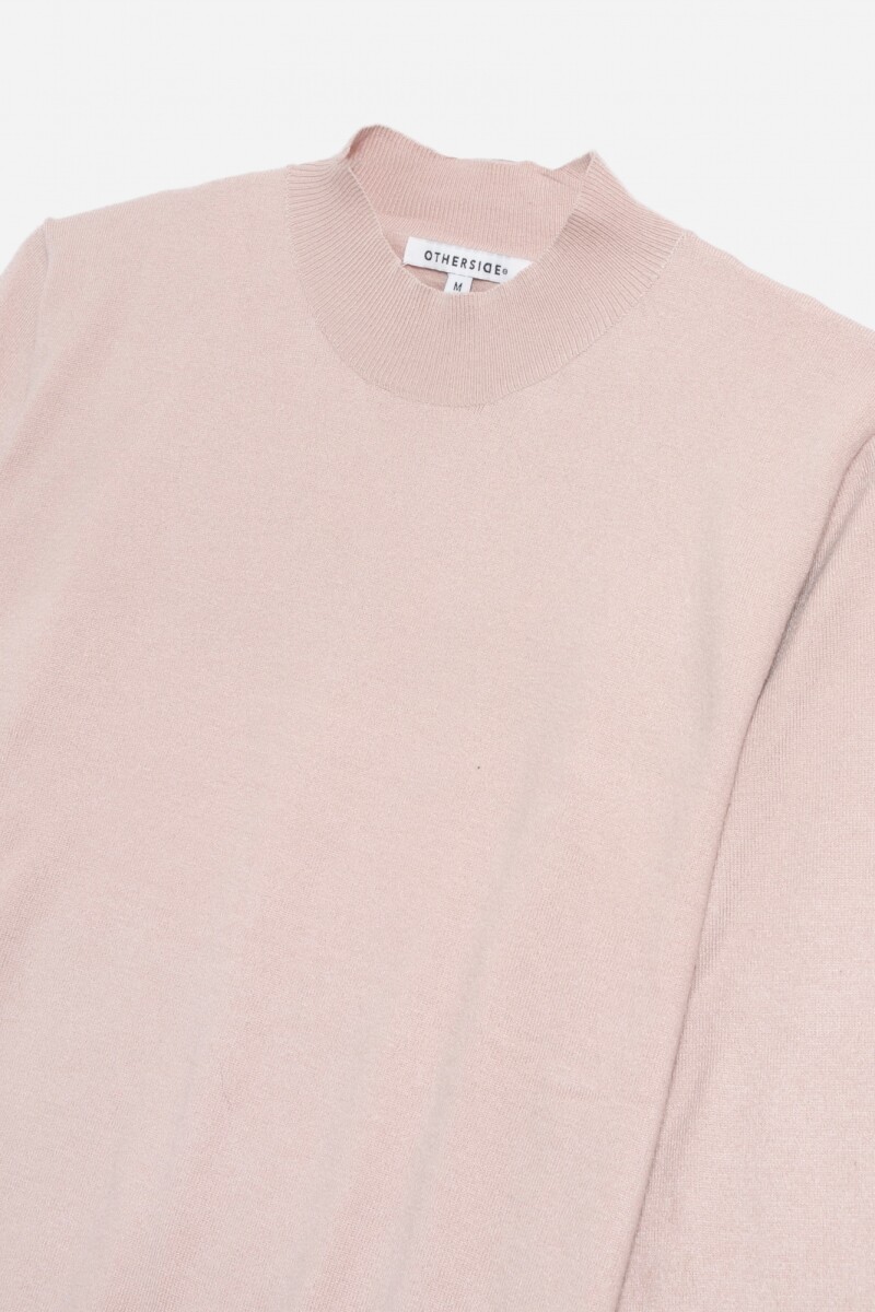 Sweater media polera con puños ROSA