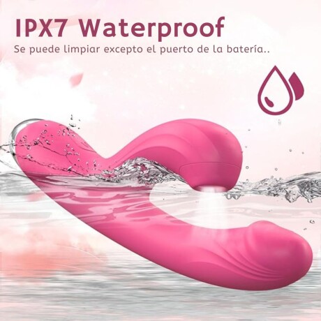 Vibrador Con Succión De Clítoris Recargable USB Fucsia