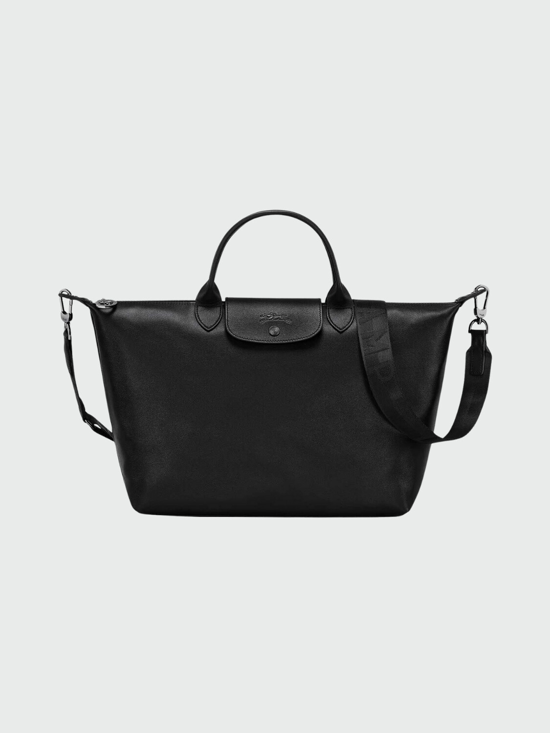 Longchamp -Cartera de gran capacidad en cuero, Le pliage Xtra Negro