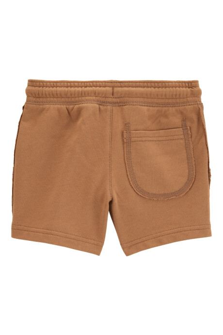 Short deportivo de algodón, marrón Sin color
