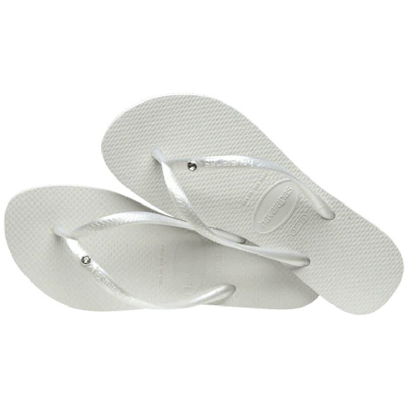 Ojotas Havaianas Slim Crystal Swarovski II Blanco