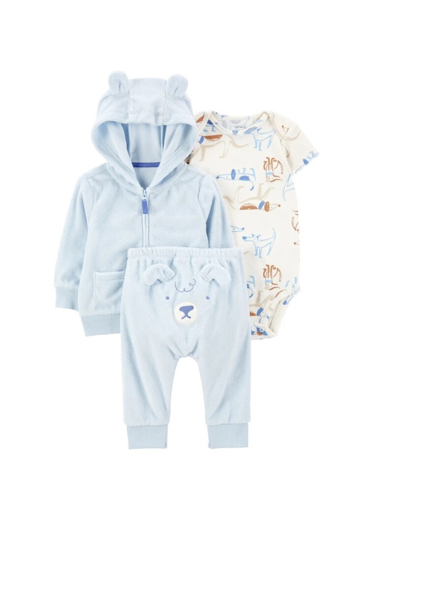 Conjunto Primera Muda Terry 3 piezas . - CELETES PASTEL NUEVO 