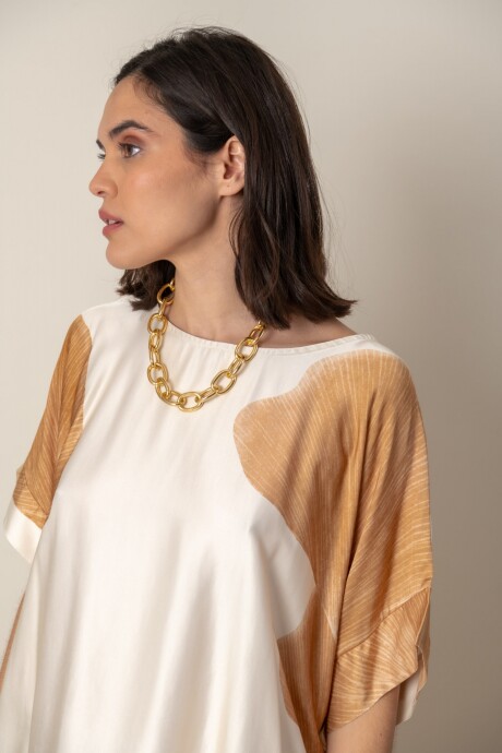 BLUSA HOJA Camel
