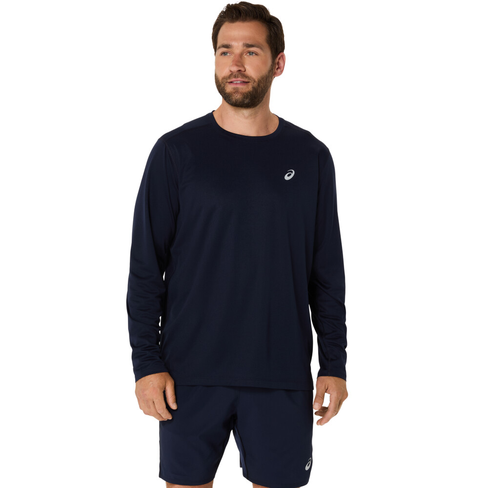 Polo Running Asics Silver LS Top Hombre Midnight