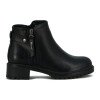 Darkness Bota De Dama Caña Baja Taco Cuadrado C/ Cierre - Negro Negro