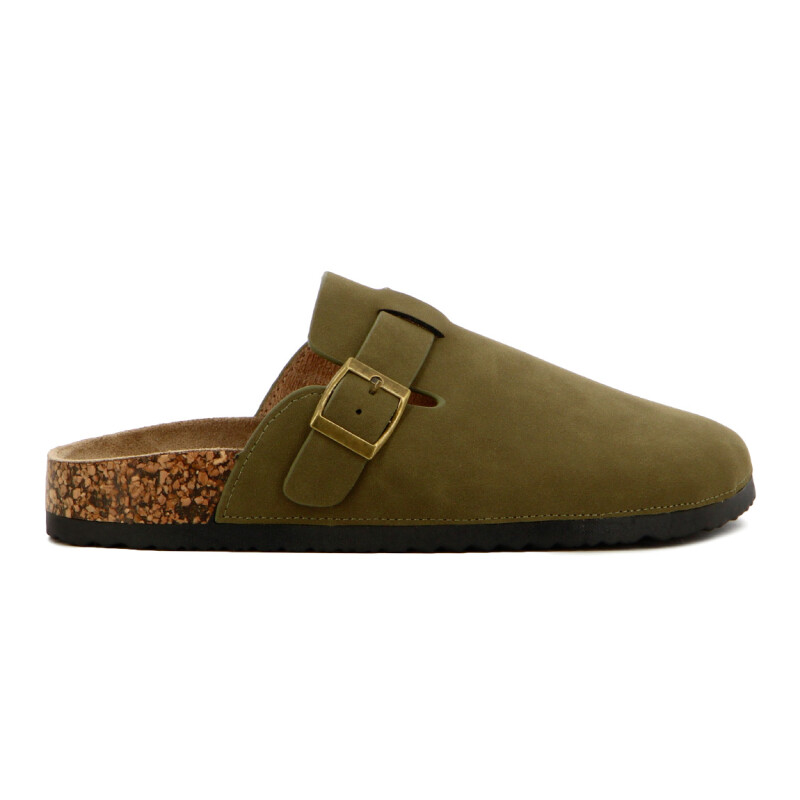 Zuecos Casual Mujer Darkness Oliva