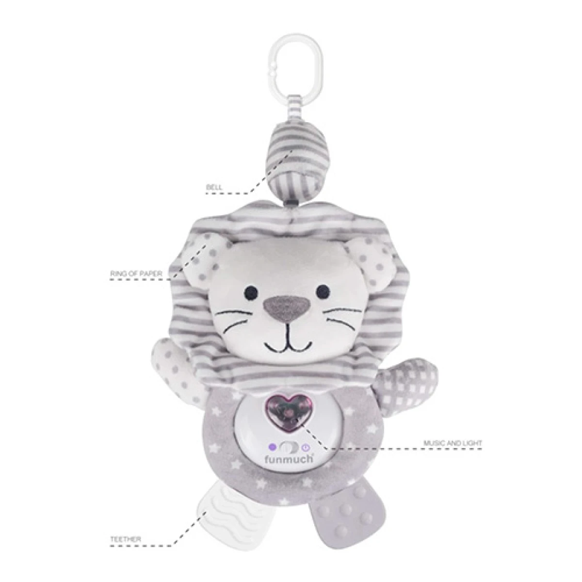 Peluche Colgante León con Música y Luz 