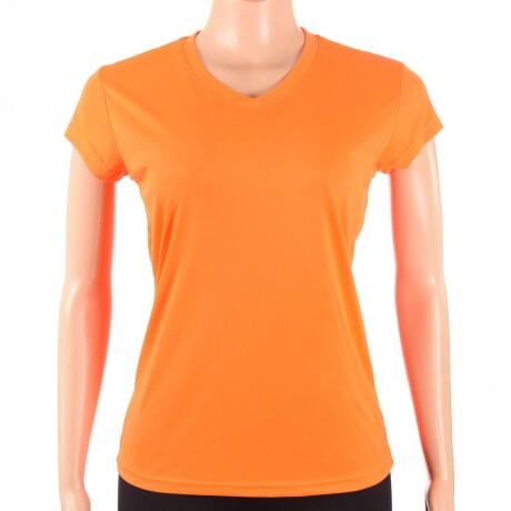Remera Dry Fit Dama naranja fluor