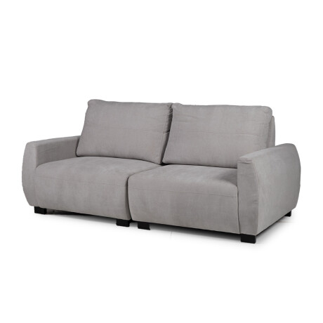 Sofá Carino (Retráctil) - Tela Microfibra - 2 cuerpos Kruger 06-155 (Ceniza)