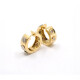 Aros En Oro 18K Combinado Y Brillantes Aros En Oro 18K Combinado Y Brillantes