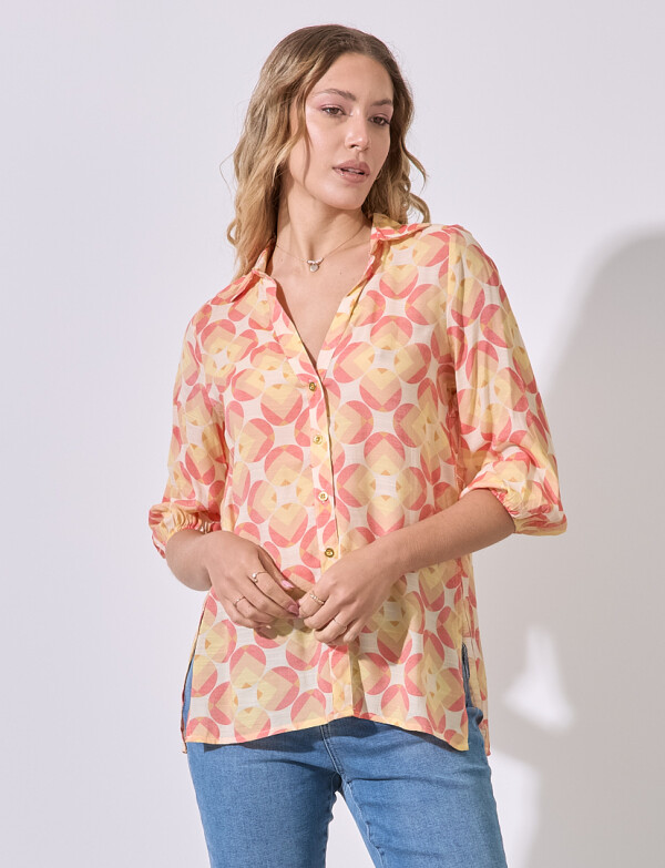 Camisa Sunset ANARANJADO/MULTI