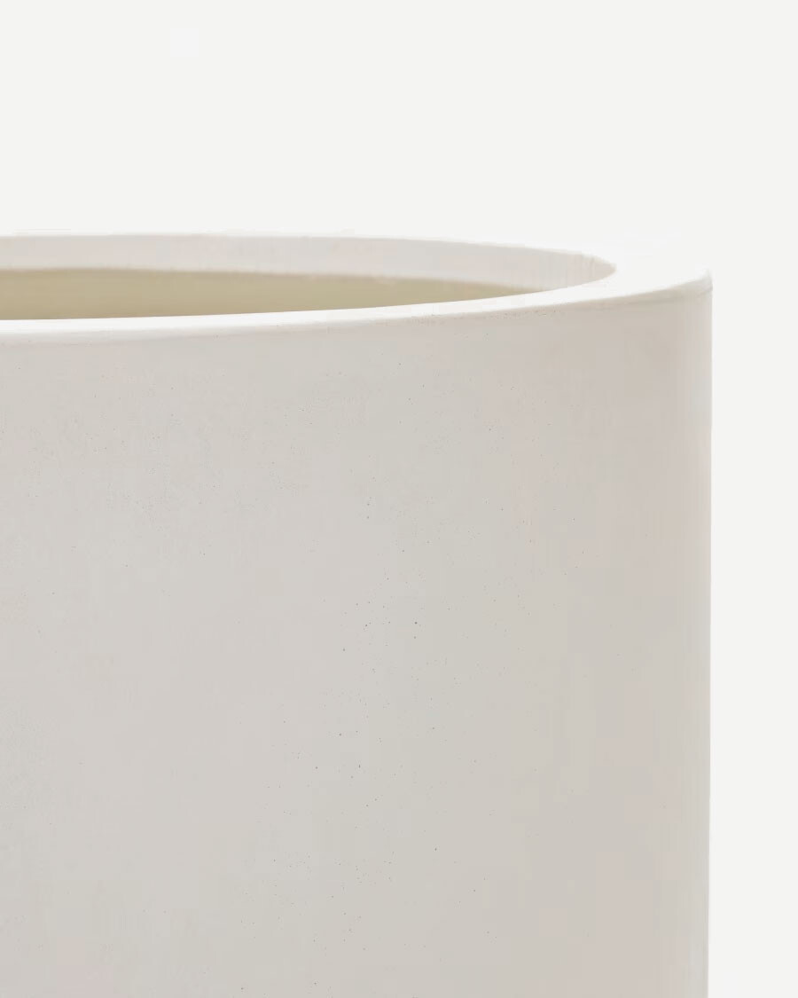 Macetero Aiguablava de cemento blanco Ø 42 cm