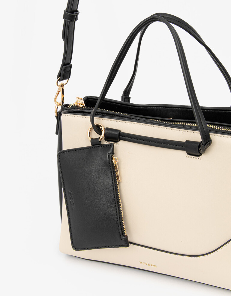 City Cartera City Con Monedero - Combinacion Bicolor