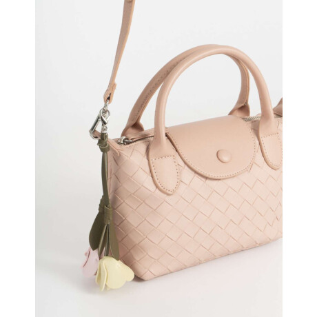 Cartera City Trenzada Rosa Viejo